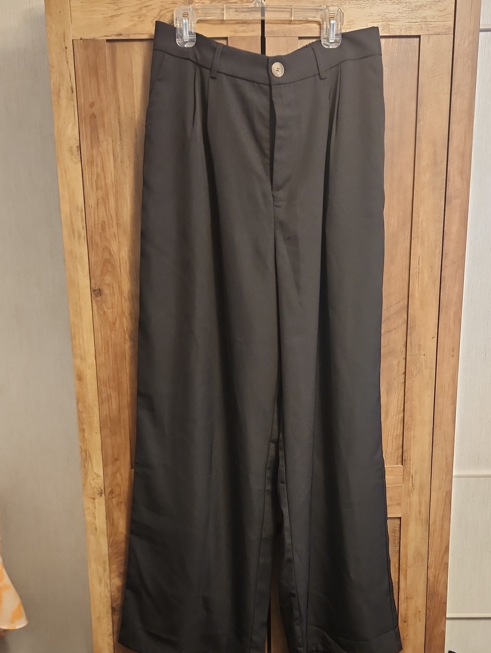 Hem & Thread Wide-Leg Pants with Elastic Back Waistband - NWOT